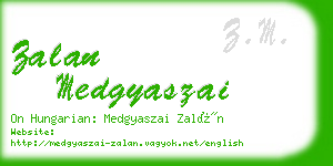 zalan medgyaszai business card